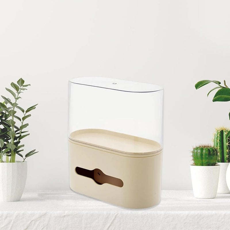 صندوق المناديل الحديث الكريمي مع تخزين مخفي وحامل جهاز التحكم عن بُعد لديكور غرفة المعيشة - Image 5